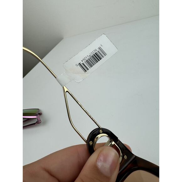 CHRISTIAN DIOR CD Montaigne Light Havana Brown Gold / Brown Sunglasses RARE NEW - Picture 8 of 11